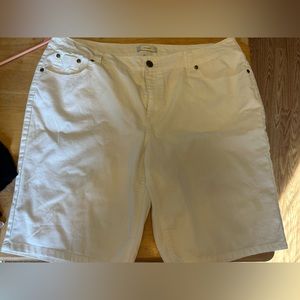 CJ Banks White jean bermuda shorts